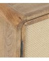 Mueble de TV  con 2 Cajones de Madera de Mango y Yute