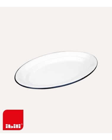 Bandeja Simple Ovalada Vintage de Acero Vitrificado
