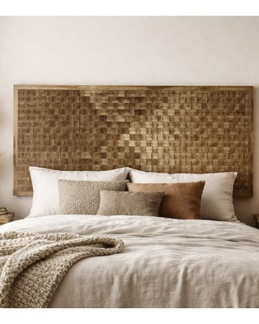Cabecero de Cama Moderno de Madera de Mango