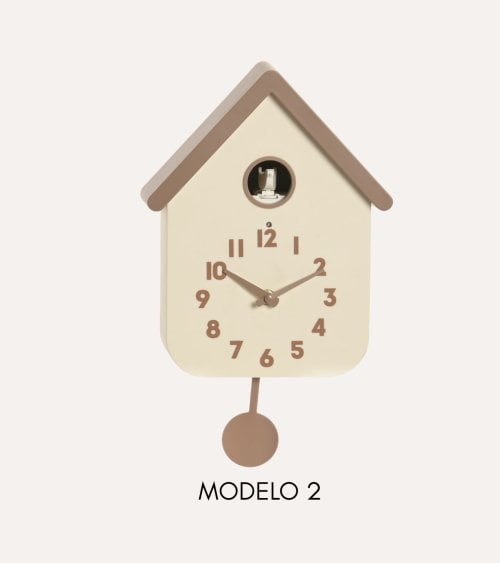 Reloj de Cuco de Pared con Forma de Casa y Péndulo de PVC