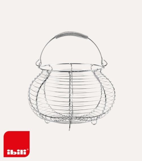 Cesta de Almacenaje de Huevos de Acero Cromado