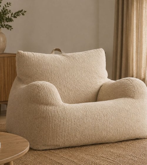 Sillón Puff Teddy de Poliéster y Espuma