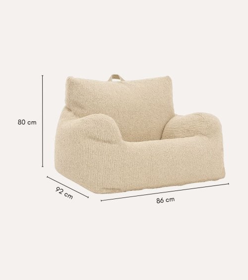 Sillón Puff Teddy de Poliéster y Espuma