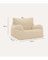 Sillón Puff Teddy de Poliéster y Espuma