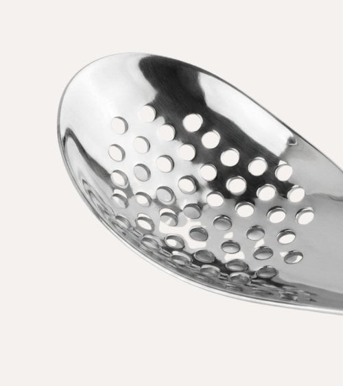 Cuchara con Agujeros para Esferificaciones de Acero Inoxidable