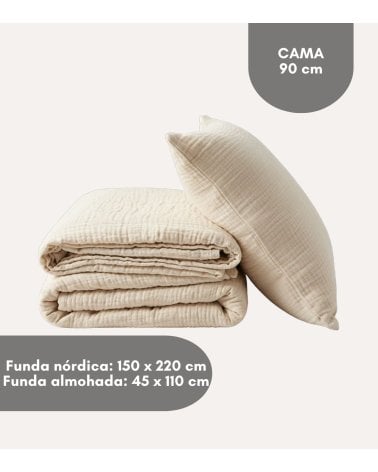 Funda Nórdica Muselina de 144 Hilos Algodón