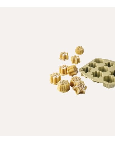 Molde Copos de Nieve con 9 Cabidades Antiadherente de Aluminio Fundido