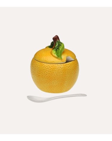 Azucarero Limon con Cuchara de Cerámica