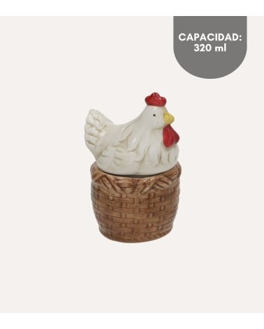 Tarro de Cocina Gallina de Granja de Cerámica