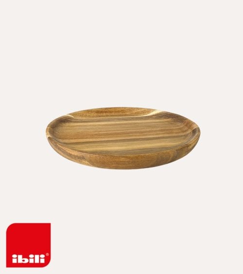 Plato de Presentación de Entremeses de Madera de Acacia