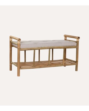 Pie de Cama Descalzador de Bambú y Algodón