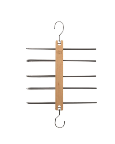 Percha de Madera para Pantalones Capacidad para 5 Unidades - Alta Calidad y Resistencia