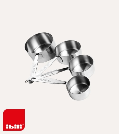 Set de 4 Cazos de Medidas de Acero Inoxidable