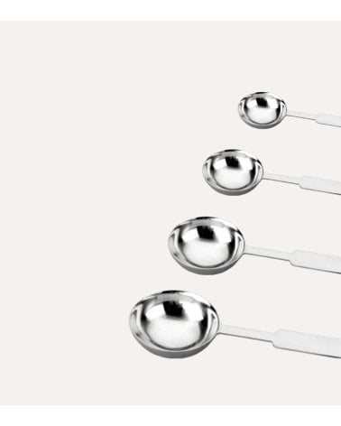 Set de 4 Cucharas Medidoras de Acero Inoxidable