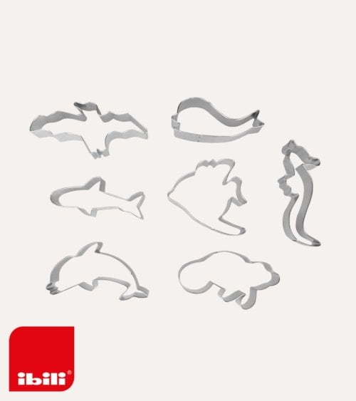 Set de 7 Cortapastas de Animales Marinos de Acero Estañado