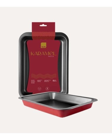 Bandeja Rustidera Rectangular Karamel de Chapa de Acero