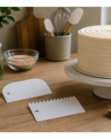 Set de 2 Espátulas Decorativas para Reposteria de Plástico