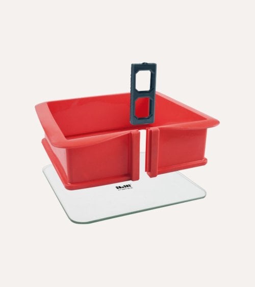Molde Cuadrado Desmontable de Silicona con Base de Cristal