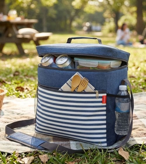 Bolsa Nevera Térmica con Bandolera de Poliéster