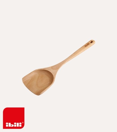 Espátula para Wok de Madera de Haya Natural