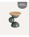 Mesa Auxiliar Esferas de Madera y Metal