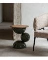 Mesa Auxiliar Esferas de Madera y Metal