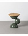 Mesa Auxiliar Esferas de Madera y Metal