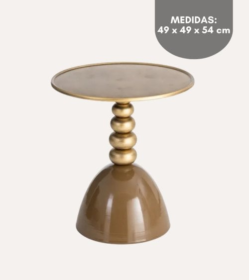 Mesa Auxiliar Escultórica de Metal