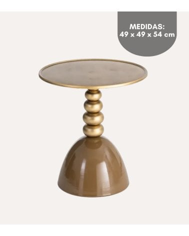Mesa Auxiliar Escultórica de Metal