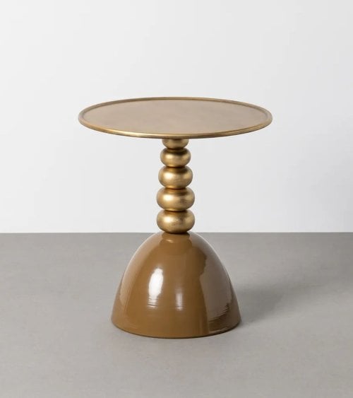 Mesa Auxiliar Escultórica de Metal