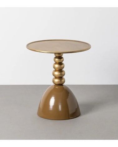 Mesa Auxiliar Escultórica de Metal