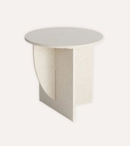 Mesa Auxiliar Redonda Minimalista de MDF
