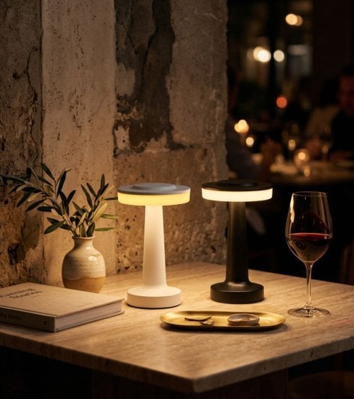 Lámpara de Mesa Pórtatil Space de Luz Led