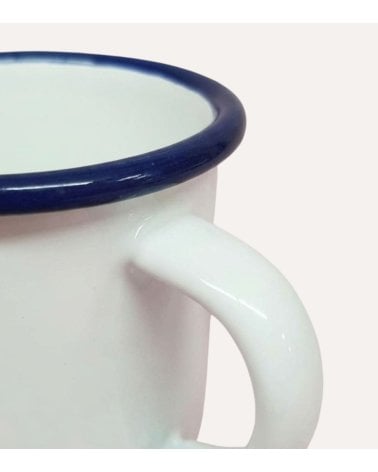 Taza Vintage con Asa de Acero Vitrificado