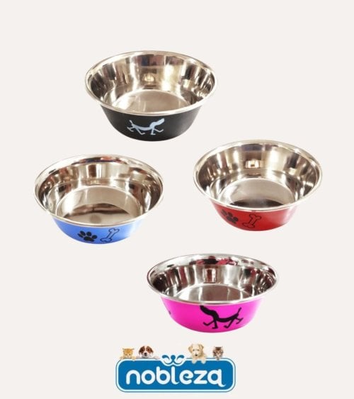 Bol con Dibujos para Perro de Acero Inoxidable