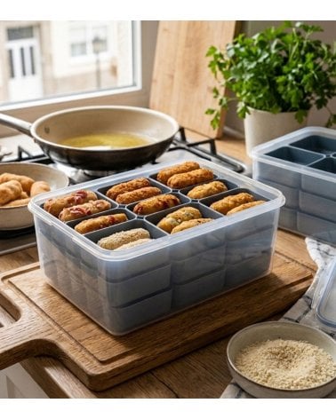 Fiambrera para Almacenar Croquetas de Plástico