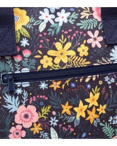 Bolsa de Playa con Flores y Asas Largas de Poliéster