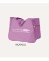 Bolsa de Playa Simple con Asas Altas y Bolsillos Laterales de Poliéster