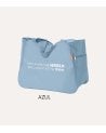 Bolsa de Playa Simple con Asas Altas y Bolsillos Laterales de Poliéster