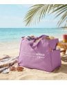 Bolsa de Playa Simple con Asas Altas y Bolsillos Laterales de Poliéster