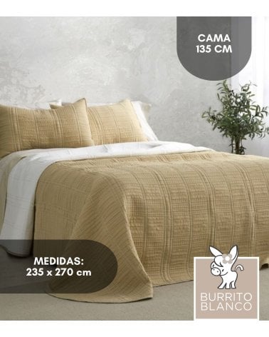 Colcha de Verano Jacquard Reversible con 2 Cuadrantes