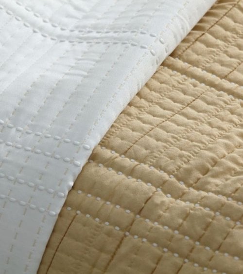 Colcha de Verano Jacquard Reversible con 2 Cuadrantes