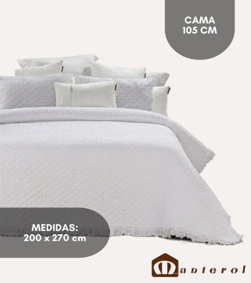 Colcha Bouti Polka Volante con Funda para Cojin
