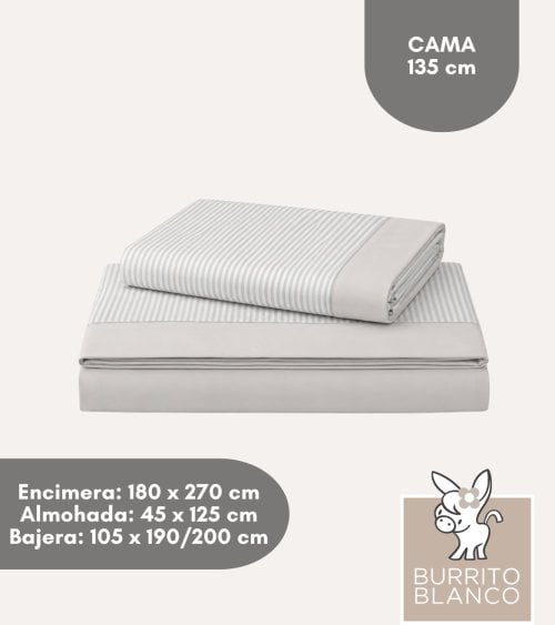Juego de Sábanas Estampado Rayas de Algodón