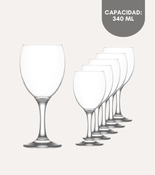 Set de 6 Copas Empire de Vidrio