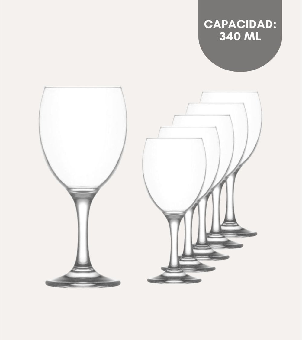 Set de 6 Copas Empire de Vidrio