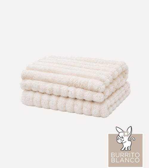 Manta Plaid Rayas Textura Pelo