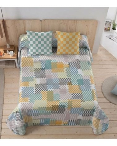 Colcha Bouti Chess Cuadros con Funda para Cojin