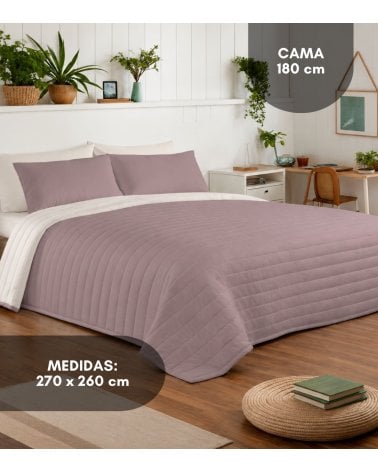Colcha Bouti Bicolor Naturals Reversible