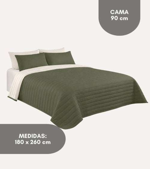 Colcha Bouti Reversible Bicolor Naturals